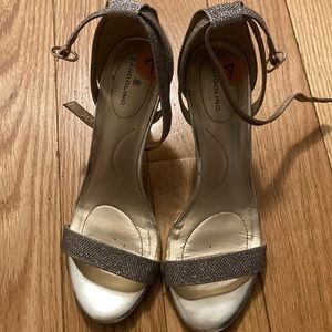 Silver rhinestone Strappy Heels size 7 Bandolino